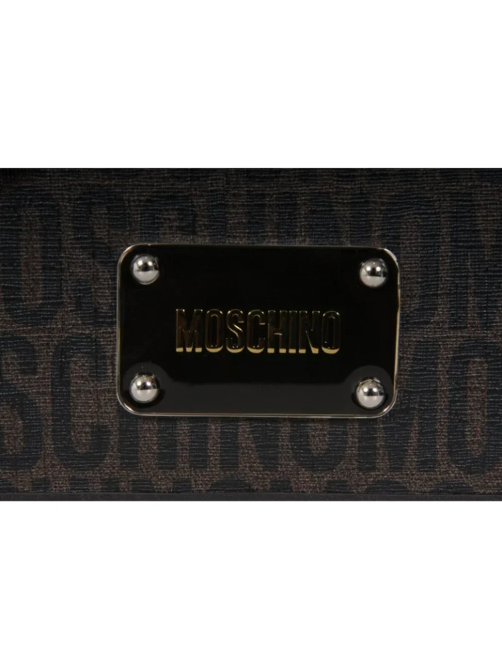 Moschino Messenger Bag Crossbody Laptop Brown Logo Carry Shoulder Travel Strap